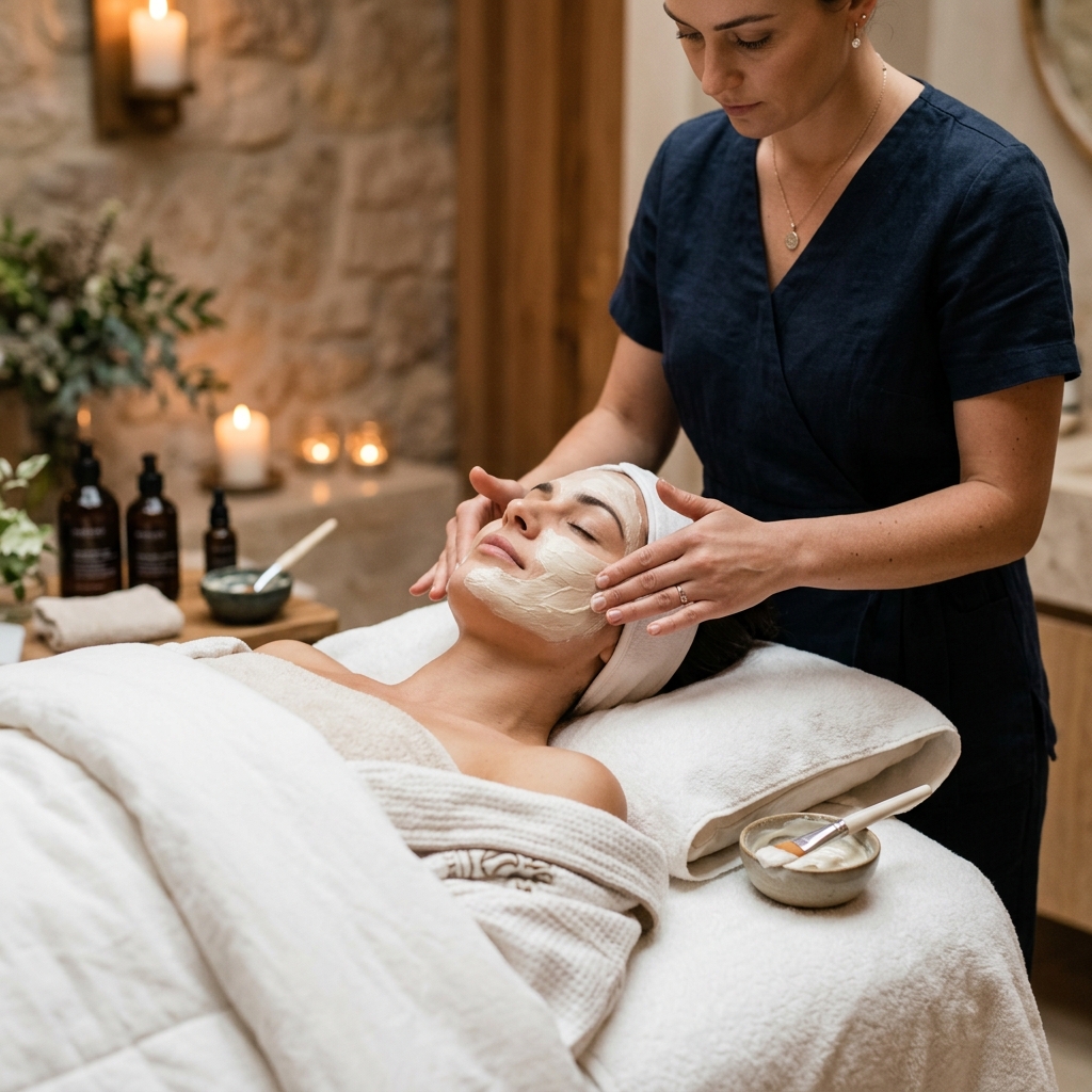 Therapist mixing natural bio-organic oils